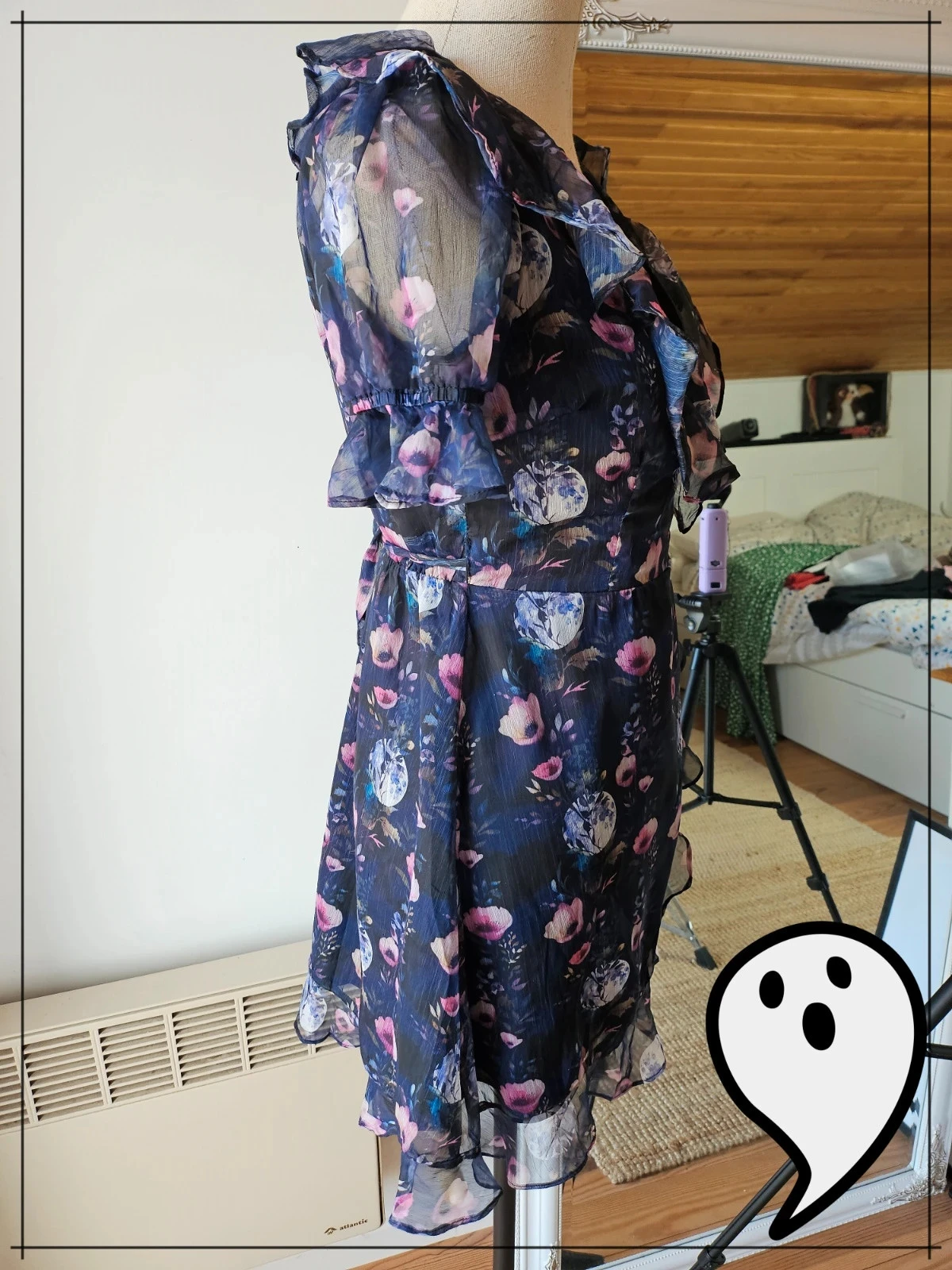 Vestido Killstar com flores góticas, bruxinha, floral, fofo – photo 6
